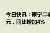 今日快讯：康宁二季度核心销售额为36亿美元，同比增加4%