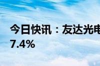 今日快讯：友达光电二季度营业额同比增加17.4%