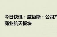 今日快讯：威迈斯：公司产品已获小鹏汇天定点，暂未涉及商业航天板块