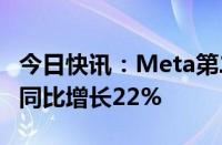 今日快讯：Meta第二季度营收390.7亿美元，同比增长22%