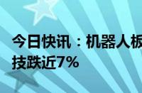 今日快讯：机器人板块盘初震荡调整，胜宏科技跌近7%