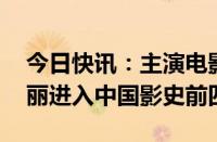 今日快讯：主演电影票房达200.59亿元，马丽进入中国影史前四