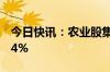 今日快讯：农业股集体大涨，神农种业涨超14%