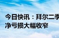 今日快讯：拜尔二季度销售额111.44亿欧元，净亏损大幅收窄