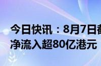 今日快讯：8月7日截至14时05分，南向资金净流入超80亿港元