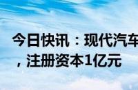 今日快讯：现代汽车在上海成立技术开发公司，注册资本1亿元