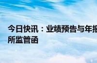 今日快讯：业绩预告与年报数据差异较大，恒实科技收深交所监管函