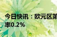 今日快讯：欧元区第二季度季调后就业人数季率0.2%