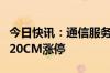 今日快讯：通信服务板块水下拉起，世纪鼎利20CM涨停