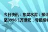 今日快讯：东吴水泥：预计上半年公司拥有人应占亏损将增至3998.1万港元，亏损增幅约117.1%