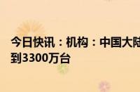 今日快讯：机构：中国大陆市场AI PC出货量到2028年将达到3300万台