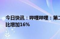 今日快讯：哔哩哔哩：第二季度净营业总额61.27亿元，同比增加16%