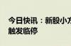 今日快讯：新股小方制药拉升大涨近213%，触发临停