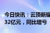 今日快讯：云顶新耀：上半年期内亏损净额6.32亿元，同比增亏