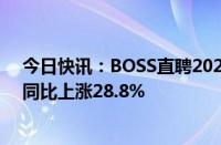 今日快讯：BOSS直聘2024年第二季度：营收19.17亿元，同比上涨28.8%