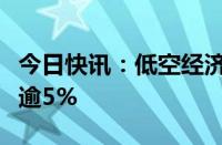 今日快讯：低空经济概念股冲高，北方导航涨逾5%