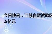 今日快讯：江苏自贸试验区成立5年来外贸进出口额累计达2.5亿元