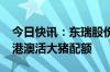 今日快讯：东瑞股份：获得追加2024年度供港澳活大猪配额