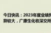 今日快讯：2023年度业绩预告披露财务数据与经审计数据差异较大，广康生化收深交所监管函