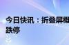 今日快讯：折叠屏概念股盘初走低，国风新材跌停