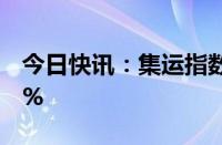 今日快讯：集运指数欧线期货主力合约跌超9%