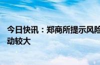 今日快讯：郑商所提示风险：近期影响菜粕 菜油市场价格波动较大