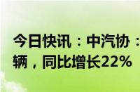 今日快讯：中汽协：8月新能源汽车出口11万辆，同比增长22%