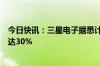 今日快讯：三星电子据悉计划将一些部门的海外员工裁减多达30%