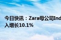 今日快讯：Zara母公司Inditex半年报营收上涨7.2%，净收入增长10.1%