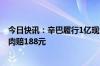 今日快讯：辛巴履行1亿现金赔付：茅台赔9000元，梅菜扣肉赔188元