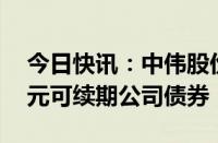 今日快讯：中伟股份：拟公开发行不超20亿元可续期公司债券