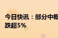 今日快讯：部分中概股美股盘前下跌，拼多多跌超5%