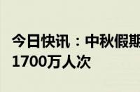 今日快讯：中秋假期首日全国铁路发送旅客超1700万人次