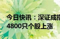 今日快讯：深证成指涨幅扩大至1%，两市超4800只个股上涨