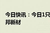 今日快讯：今日1只新股申购：深交所主板强邦新材