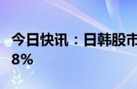 今日快讯：日韩股市高开，韩国综合指数涨0.8%