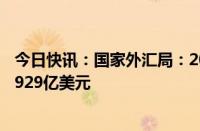 今日快讯：国家外汇局：2024年6月末我国对外金融资产97929亿美元