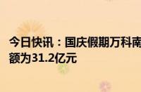 今日快讯：国庆假期万科南方区域新房成交1098套，销售金额为31.2亿元