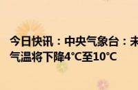 今日快讯：中央气象台：未来两天，西北 华北等地部分地区气温将下降4℃至10℃