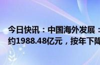 今日快讯：中国海外发展：前三季度累计合约物业销售金额约1988.48亿元，按年下降16.8%