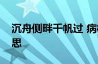 沉舟侧畔千帆过 病树前头万木春是指什么意思