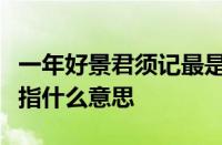 一年好景君须记最是橙黄橘绿时是什么意思是指什么意思