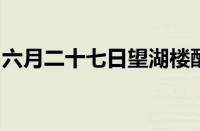 六月二十七日望湖楼醉书的意思是指什么意思