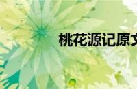 桃花源记原文是指什么意思