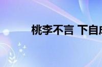 桃李不言 下自成蹊是指什么意思