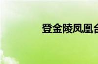 登金陵凤凰台是指什么意思