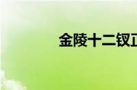 金陵十二钗正册指什么意思