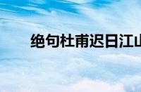 绝句杜甫迟日江山丽古诗指什么意思