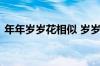 年年岁岁花相似 岁岁年年人不同指什么意思