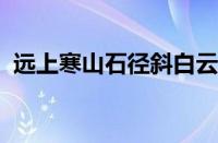 远上寒山石径斜白云深处有人家指什么意思